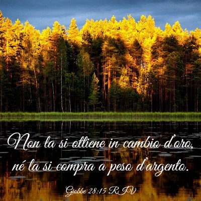 Picture 03 - Giobbe 28:15 RIV - Non la si ottiene in cambio d’oro, né la si - Bible Verse Picture