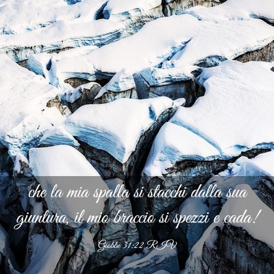 Picture 03 - Giobbe 31:22 RIV - che la mia spalla si stacchi dalla sua giuntura, - Bible Verse Picture