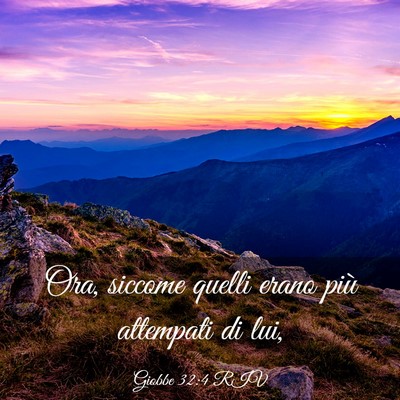 Picture 03 - Giobbe 32:4 RIV - Ora, siccome quelli erano più attempati di - Bible Verse Picture