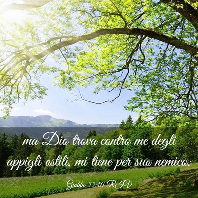 Picture 03 - Giobbe 33:10 RIV - ma Dio trova contro me degli appigli ostili, mi - Bible Verse Picture