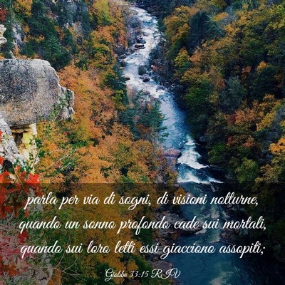Picture 03 - Giobbe 33:15 RIV - parla per via di sogni, di visioni notturne, - Bible Verse Picture