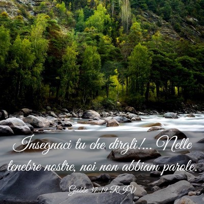 Picture 03 - Giobbe 37:19 RIV - Insegnaci tu che dirgli!… Nelle tenebre nostre, - Bible Verse Picture