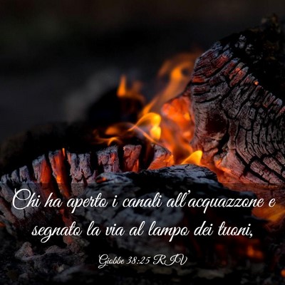 Picture 03 - Giobbe 38:25 RIV - Chi ha aperto i canali all’acquazzone e segnato - Bible Verse Picture