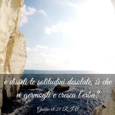 Picture 03 - Giobbe 38:27 RIV - e disseti le solitudini desolate, sì che vi - Bible Verse Picture