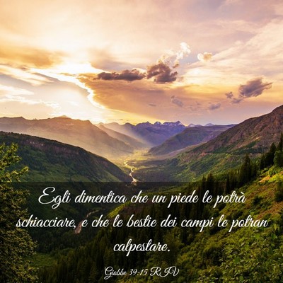 Picture 03 - Giobbe 39:15 RIV - Egli dimentica che un piede le potrà - Bible Verse Picture