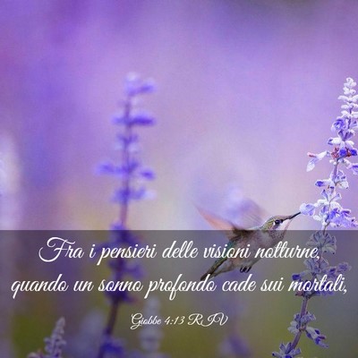 Picture 03 - Giobbe 4:13 RIV - Fra i pensieri delle visioni notturne, quando un - Bible Verse Picture