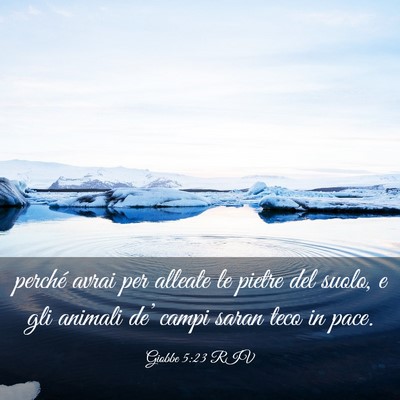 Picture 03 - Giobbe 5:23 RIV - perché avrai per alleate le pietre del suolo, e - Bible Verse Picture