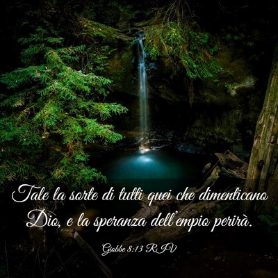 Picture 03 - Giobbe 8:13 RIV - Tale la sorte di tutti quei che dimenticano Dio, - Bible Verse Picture