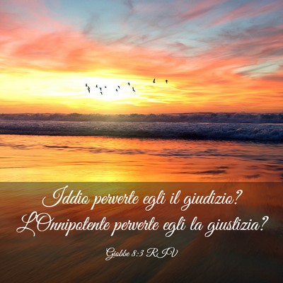 Picture 03 - Giobbe 8:3 RIV - Iddio perverte egli il giudizio? L’Onnipotente - Bible Verse Picture