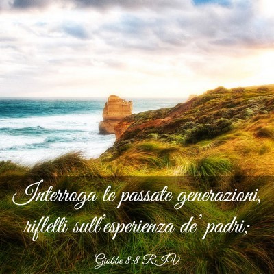 Picture 03 - Giobbe 8:8 RIV - Interroga le passate generazioni, rifletti - Bible Verse Picture