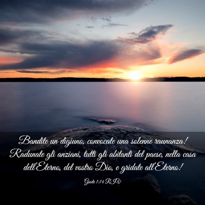 Picture 03 - Gioele 1:14 RIV - Bandite un digiuno, convocate una solenne - Bible Verse Picture