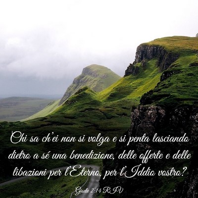 Picture 03 - Gioele 2:14 RIV - Chi sa ch’ei non si volga e si penta lasciando - Bible Verse Picture