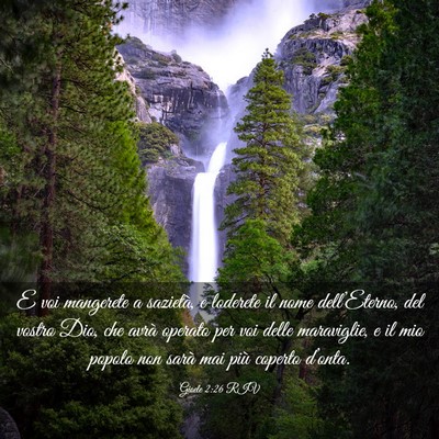 Picture 03 - Gioele 2:26 RIV - E voi mangerete a sazietà, e loderete il nome - Bible Verse Picture