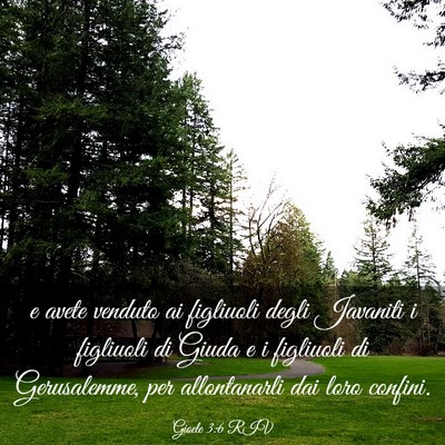 Picture 03 - Gioele 3:6 RIV - e avete venduto ai figliuoli degli Javaniti i - Bible Verse Picture