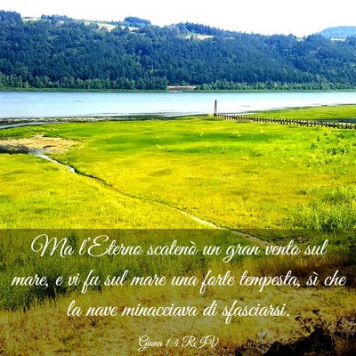 Picture 03 - Giona 1:4 RIV - Ma l’Eterno scatenò un gran vento sul mare, e - Bible Verse Picture