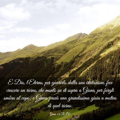 Picture 03 - Giona 4:6 RIV - E Dio, l’Eterno, per guarirlo dalla sua - Bible Verse Picture