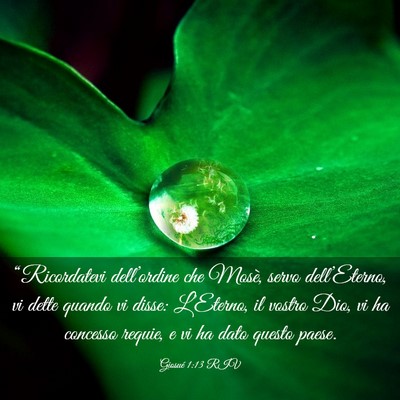 Picture 03 - Giosué 1:13 RIV - “Ricordatevi dell’ordine che Mosè, servo - Bible Verse Picture