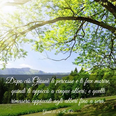 Picture 03 - Giosué 10:26 RIV - Dopo ciò Giosuè li percosse e li fece morire, - Bible Verse Picture