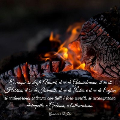 Picture 03 - Giosué 10:5 RIV - E cinque re degli Amorei, il re di Gerusalemme, - Bible Verse Picture