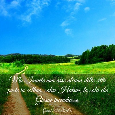Picture 03 - Giosué 11:13 RIV - Ma Israele non arse alcuna delle città poste in - Bible Verse Picture