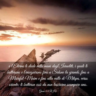 Picture 03 - Giosué 11:8 RIV - e l’Eterno li diede nelle mani - Bible Verse Picture