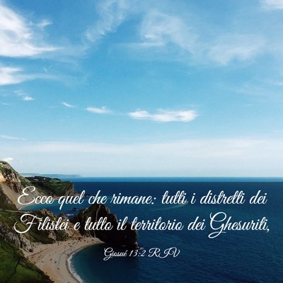 Picture 03 - Giosué 13:2 RIV - Ecco quel che rimane: tutti i distretti dei - Bible Verse Picture