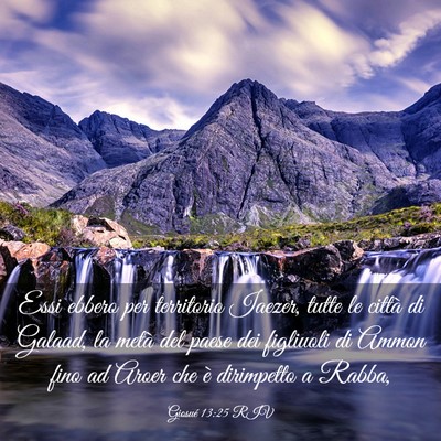 Picture 03 - Giosué 13:25 RIV - Essi ebbero per territorio Iaezer, tutte le - Bible Verse Picture