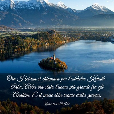 Picture 03 - Giosué 14:15 RIV - Ora Hebron si chiamava per l’addietro - Bible Verse Picture
