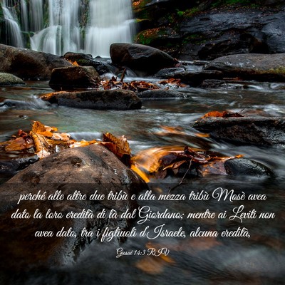 Picture 03 - Giosué 14:3 RIV - perché alle altre due tribù e alla mezza tribù - Bible Verse Picture