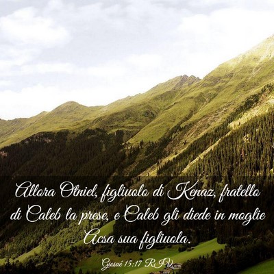 Picture 03 - Giosué 15:17 RIV - Allora Otniel, figliuolo di Kenaz, fratello di - Bible Verse Picture