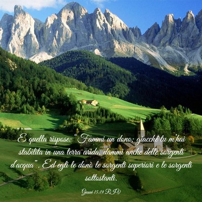Picture 03 - Giosué 15:19 RIV - E quella rispose: “Fammi un dono; giacché tu - Bible Verse Picture