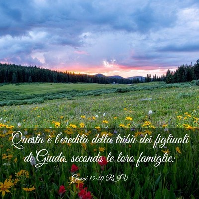 Picture 03 - Giosué 15:20 RIV - Questa è l’eredità della tribù dei figliuoli - Bible Verse Picture