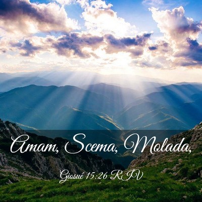 Picture 03 - Giosué 15:26 RIV - Amam, Scema, - Bible Verse Picture