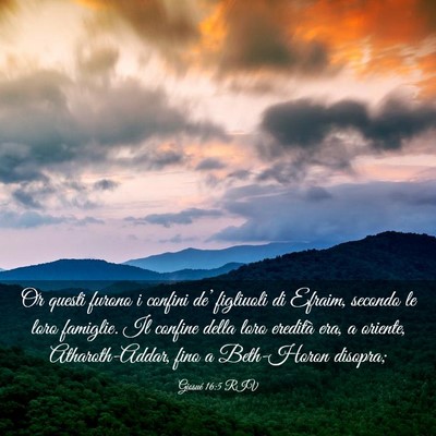 Picture 03 - Giosué 16:5 RIV - Or questi furono i confini de’ figliuoli di - Bible Verse Picture