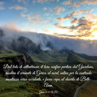 Picture 03 - Giosué 18:12 RIV - Dal lato di settentrione, il loro confine partiva - Bible Verse Picture
