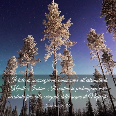 Picture 03 - Giosué 18:15 RIV - Il lato di mezzogiorno cominciava - Bible Verse Picture