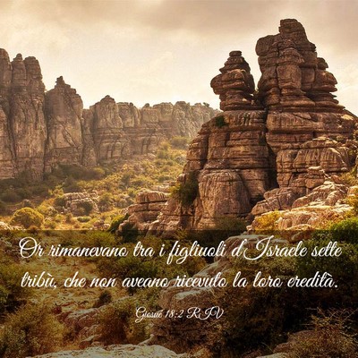Picture 03 - Giosué 18:2 RIV - Or rimanevano tra i figliuoli d’Israele sette - Bible Verse Picture