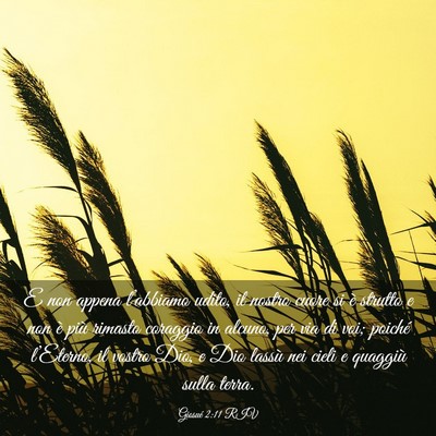 Picture 03 - Giosué 2:11 RIV - E non appena l’abbiamo udito, il nostro cuore - Bible Verse Picture