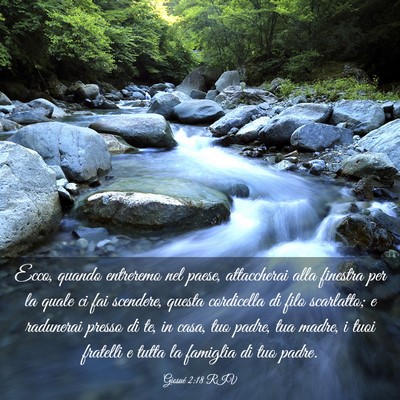 Picture 03 - Giosué 2:18 RIV - Ecco, quando entreremo nel paese, attaccherai - Bible Verse Picture