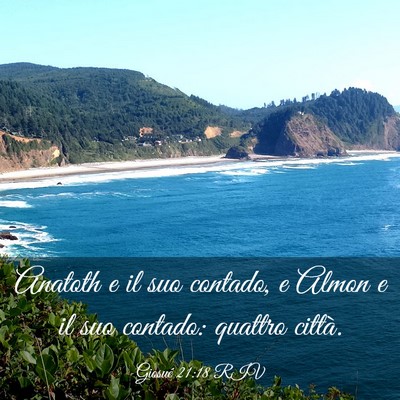Picture 03 - Giosué 21:18 RIV - Anatoth e il suo contado, e Almon e il suo - Bible Verse Picture