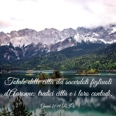 Picture 03 - Giosué 21:19 RIV - Totale delle città dei sacerdoti figliuoli - Bible Verse Picture