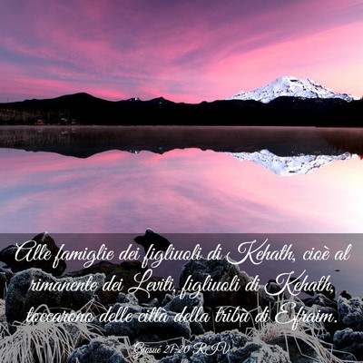 Picture 03 - Giosué 21:20 RIV - Alle famiglie dei figliuoli di Kehath, cioè al - Bible Verse Picture
