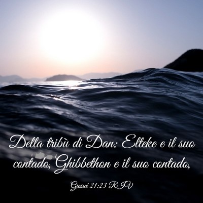 Picture 03 - Giosué 21:23 RIV - Della tribù di Dan: Elteke e il suo contado, - Bible Verse Picture