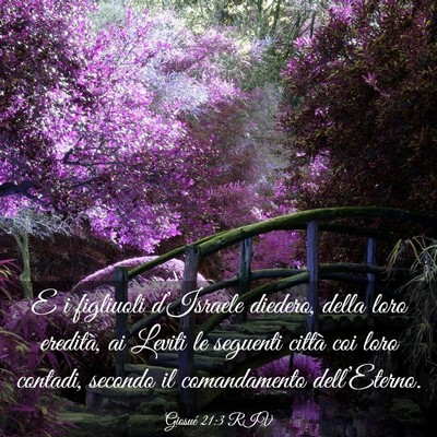 Picture 03 - Giosué 21:3 RIV - E i figliuoli d’Israele diedero, della loro - Bible Verse Picture