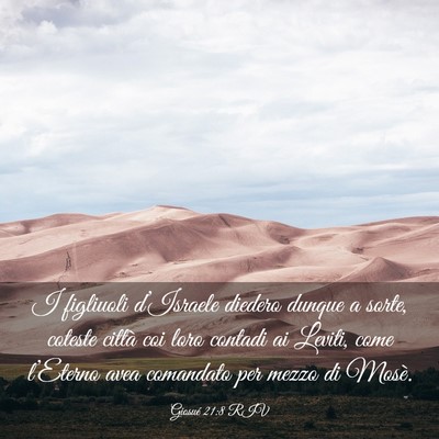 Picture 03 - Giosué 21:8 RIV - I figliuoli d’Israele diedero dunque a sorte, - Bible Verse Picture