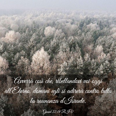 Picture 03 - Giosué 22:18 RIV - Avverrà così che, ribellandovi voi oggi - Bible Verse Picture