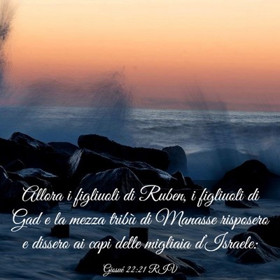 Picture 03 - Giosué 22:21 RIV - Allora i figliuoli di Ruben, i figliuoli di Gad e - Bible Verse Picture