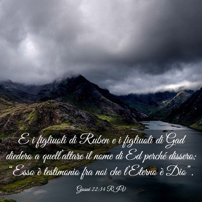 Picture 03 - Giosué 22:34 RIV - E i figliuoli di Ruben e i figliuoli di Gad - Bible Verse Picture