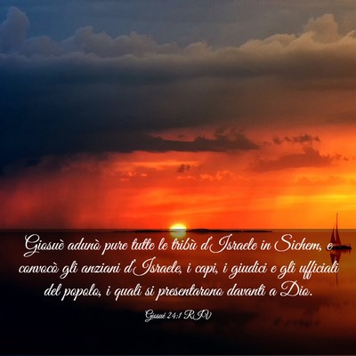 Picture 03 - Giosué 24:1 RIV - Giosuè adunò pure tutte le tribù d’Israele - Bible Verse Picture