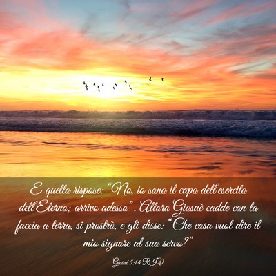 Picture 03 - Giosué 5:14 RIV - E quello rispose: “No, io sono il capo - Bible Verse Picture